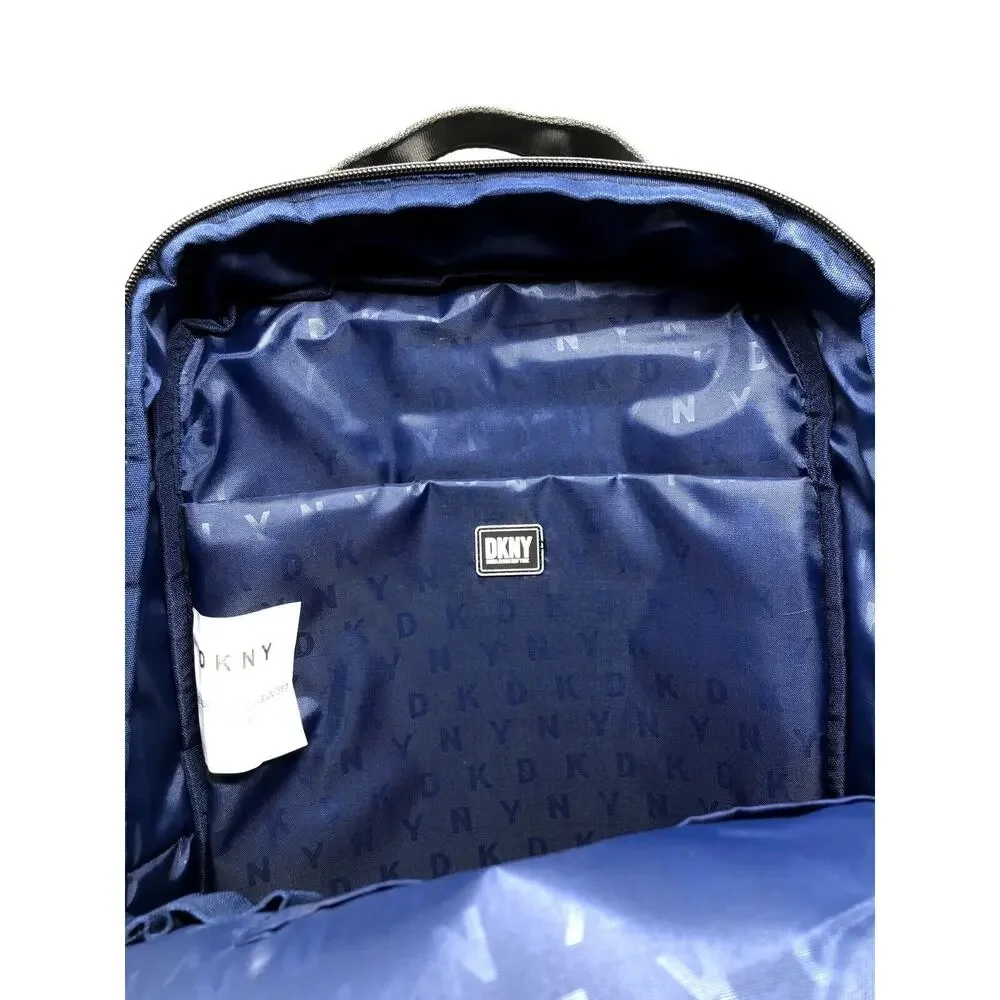 DKNY Signature Nylon Backpack Laptop Logo Unisex Circa 1989 NWT Black Grey